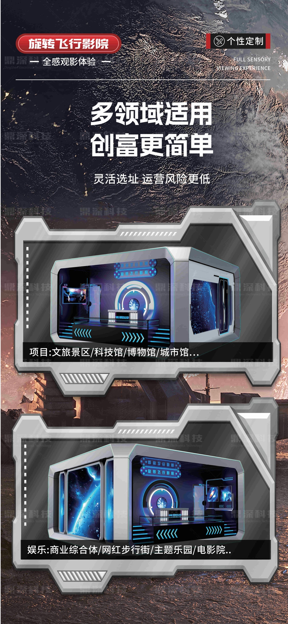 裸眼5D旋轉飛行影院