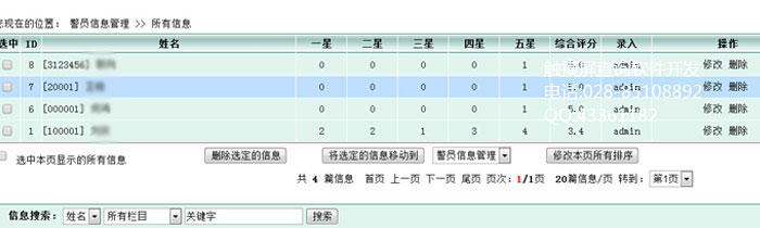 警務查詢觸摸屏軟件